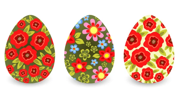 Trois œufs de Pâques — Image vectorielle