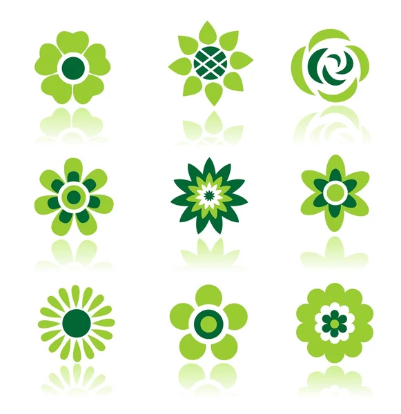 stock vector Flowers set