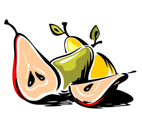 Sweet pears — Stock Vector