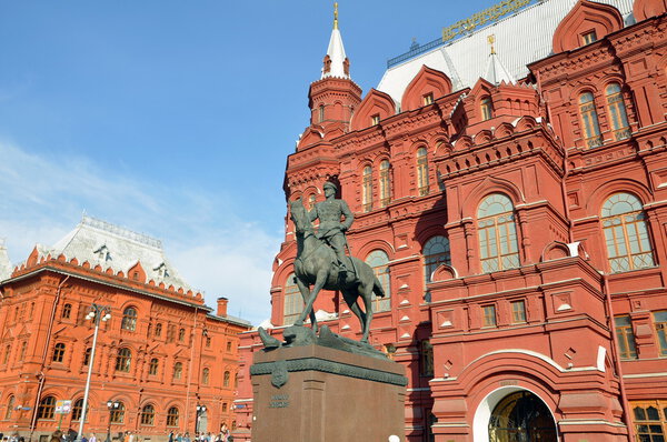 Monument to George Zhukov on Manezhnaya Square