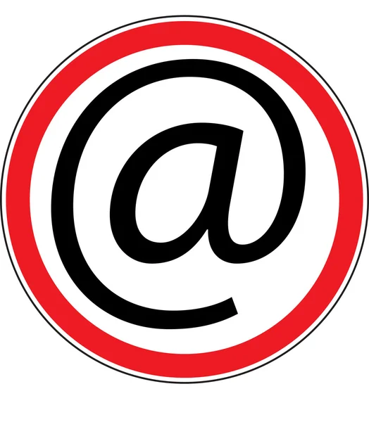 Panneau d'interdiction informatique — Image vectorielle