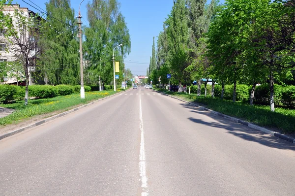 A estrada da cidade asfaltada — Fotografia de Stock