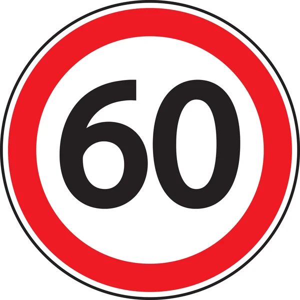 Panneau routier "Restriction de vitesse " — Image vectorielle