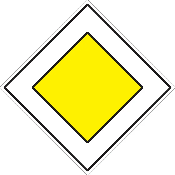 Yol işaret "glavnaya yol" — Stok Vektör