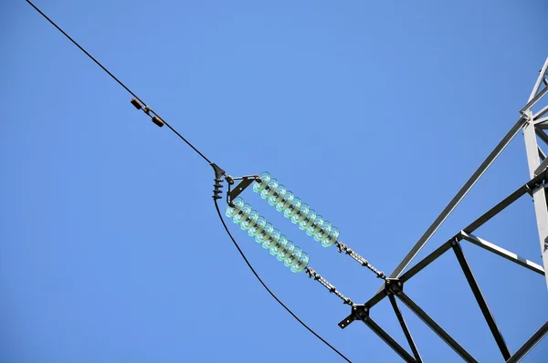 Electric transmission line,fragment — Stock Photo, Image