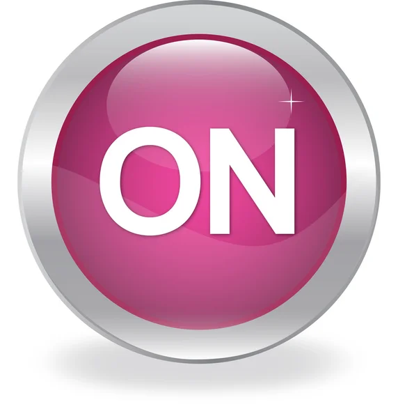 Botón de Internet etiquetado "ON " — Vector de stock