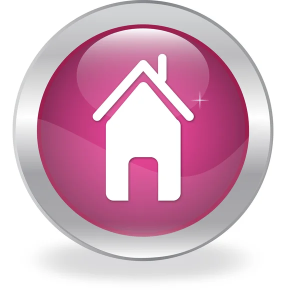 Web button with the house — Stock Vector