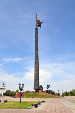 Moskova. poklonnaya tepe üzerinde zafer anıtı