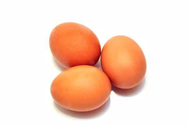 Huevos aislados en el fondo blanco — Foto de Stock