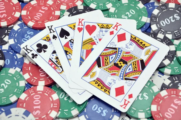 Poker e carte — Foto Stock