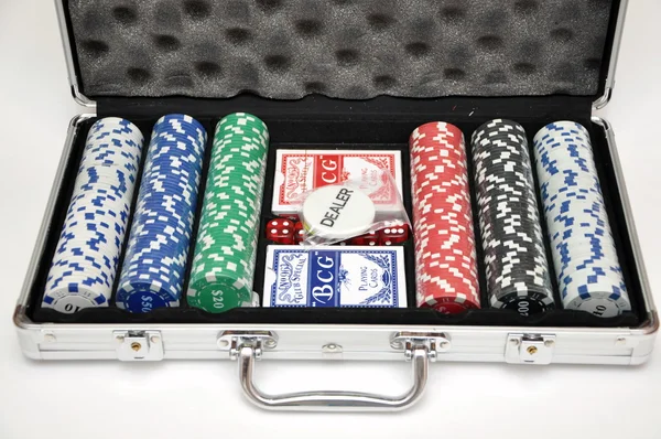Poker v případě — Stock fotografie