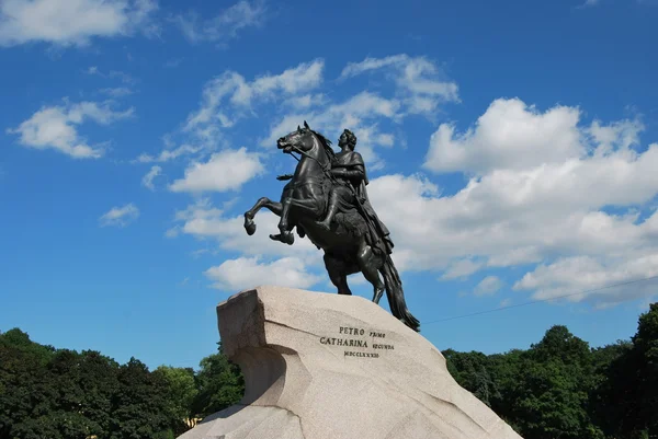 The Bronze Horseman monument — стокове фото
