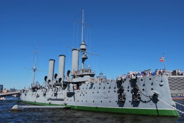 Aurora cruiser museum in St.Petersburg clipart