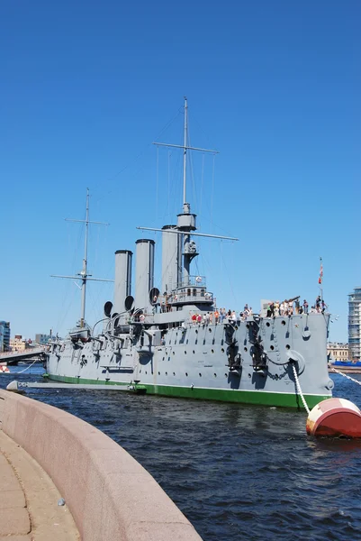 stock image Aurora cruiser museum in St.Petersburg