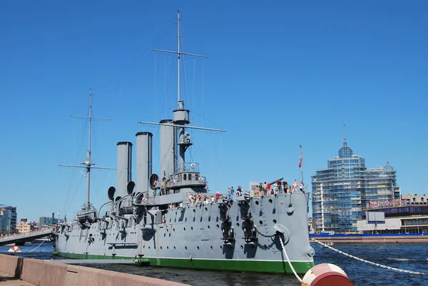 stock image Aurora cruiser museum in St.Petersburg