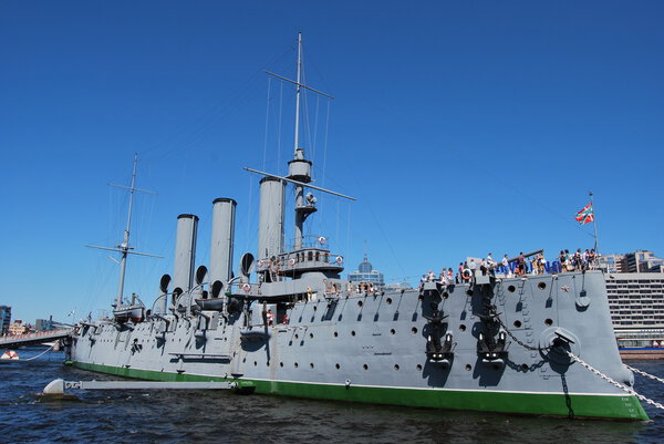 Aurora cruiser museum in St.Petersburg