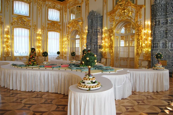 Kateřiny palác hall, Carskoje selo (Puškin), Rusko. — Stock fotografie