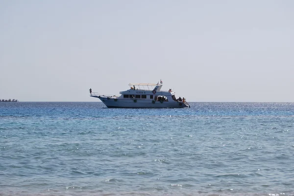 stock image White yacht at Red sea