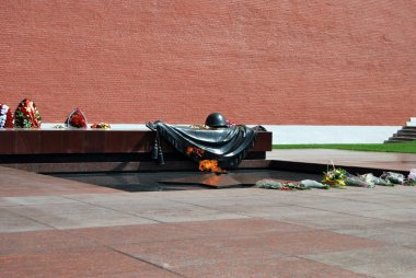 Картина, постер, плакат, фотообои "могила неизвестного солдата второй мировой войны. кремлевская стена москва
.", артикул 9536042
