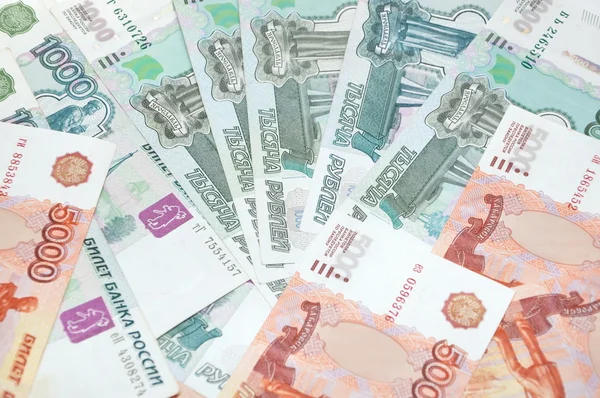 Ryska pengar bakgrund — Stockfoto