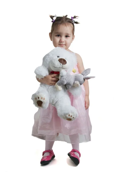 beyaz ayı ile güzel çocuk.