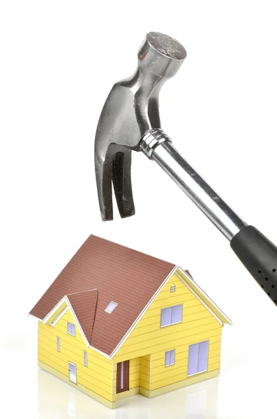 stock image Hammer and model house