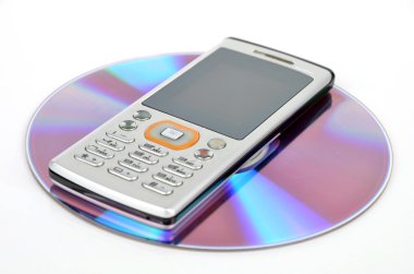 DVD and mobile phone clipart