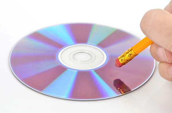 Dvd e matita — Foto Stock