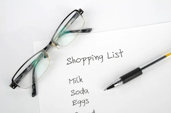 Lista de compras — Fotografia de Stock