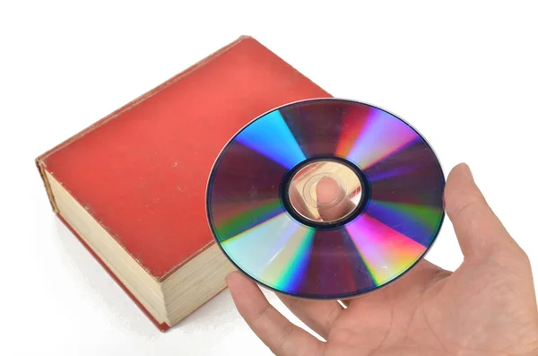DVD e livro — Fotografia de Stock