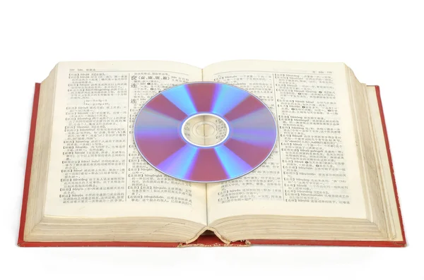 DVD und Buch — Stockfoto