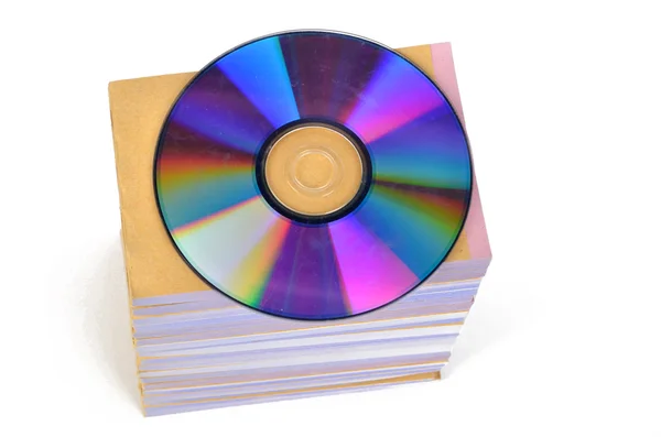 DVD e documento — Fotografia de Stock