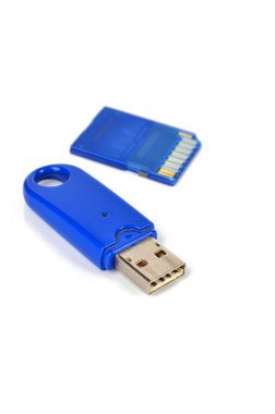 SD card and USB disk clipart