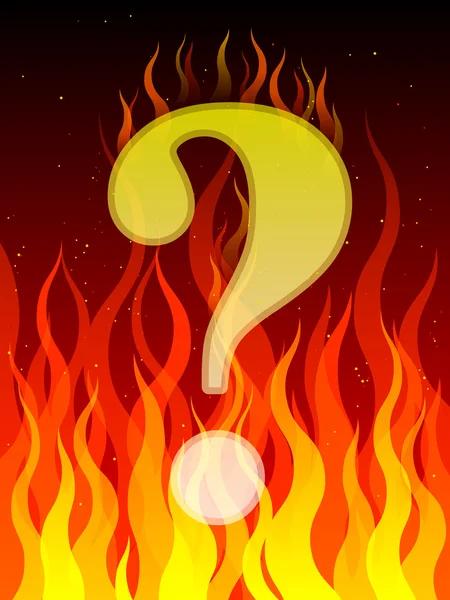 Burning question — Stock Vector