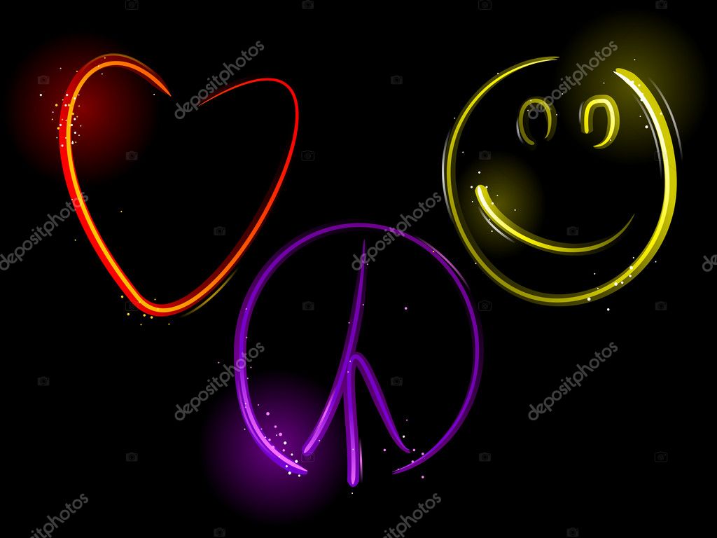 Love Peace and Happiness Stock Vector Image by ©bigldesign #10659779