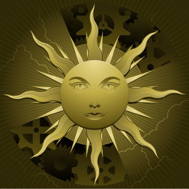 Celestial sun clipart