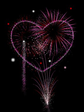 Love fireworks clipart