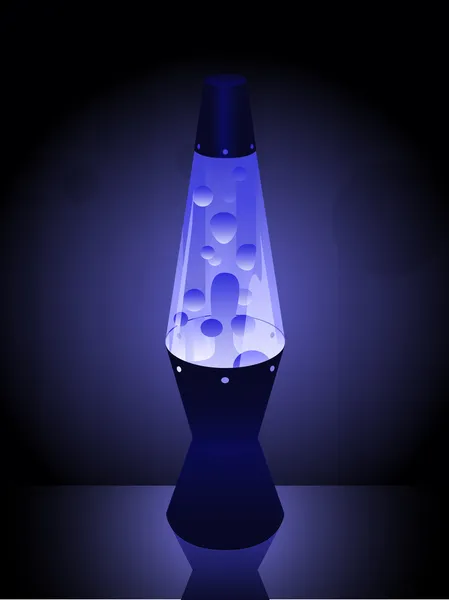 Blå lavalamp — Stock vektor