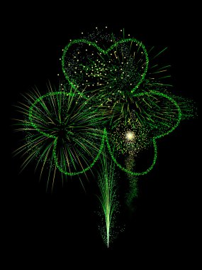 Clover fireworks clipart