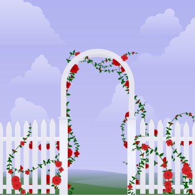 Rose arbor clipart