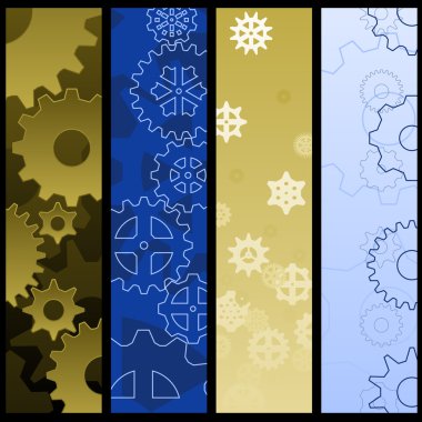 Gear banners clipart