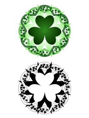 Shamrock tattoo design clipart