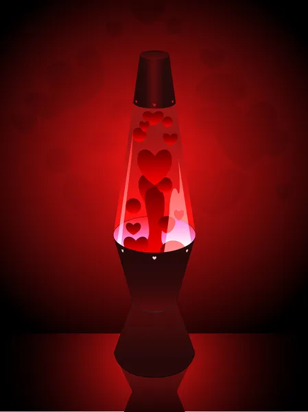 Liebe Lava Lampe — Stockvektor