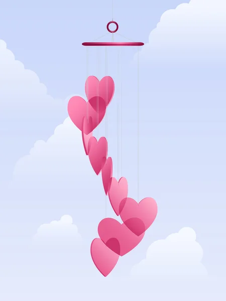 Carillons cardiaques — Image vectorielle