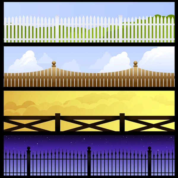 Bannières de clôture — Image vectorielle