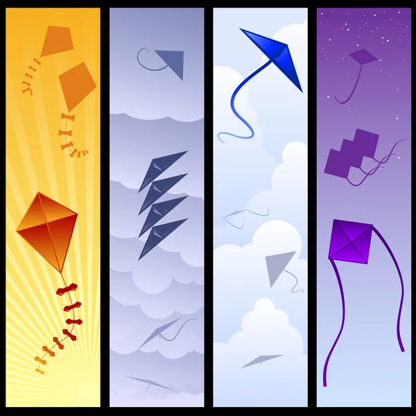Kite banners — Stock Vector