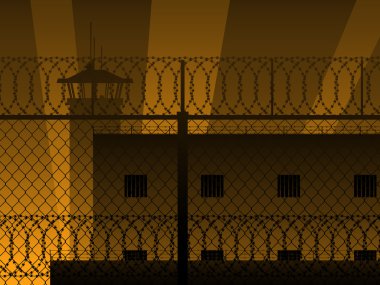 Prison fence clipart