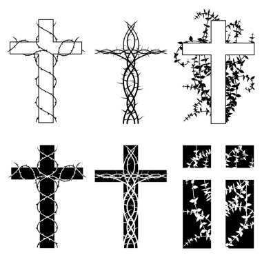 Thorn crosses clipart