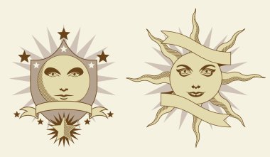 Celestial seals clipart