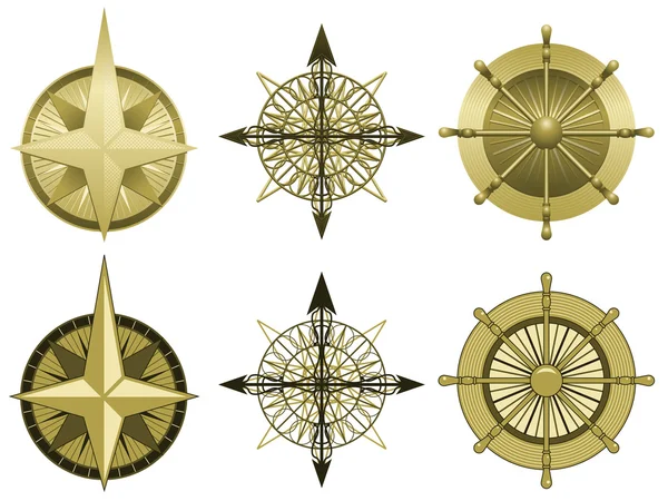 Compass roses — Stock Vector